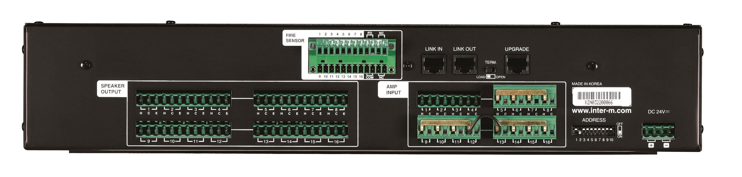 Bộ điều khiển phân vùng mở rộng Inter-M ECS-6216S chính hãng