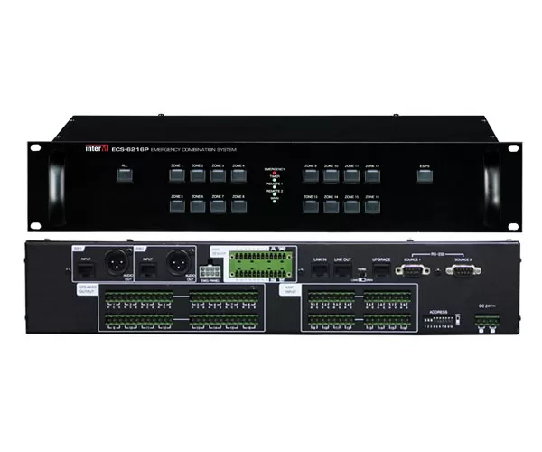Bộ điều khiển trung tâm chọn 16 vùng Inter-M ECS-6216P