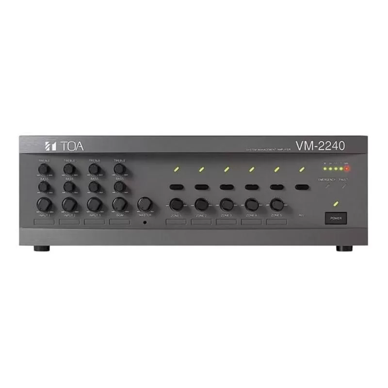 Tăng âm liền Mixer 5 vùng loa công suất 120W TOA VM-2120
