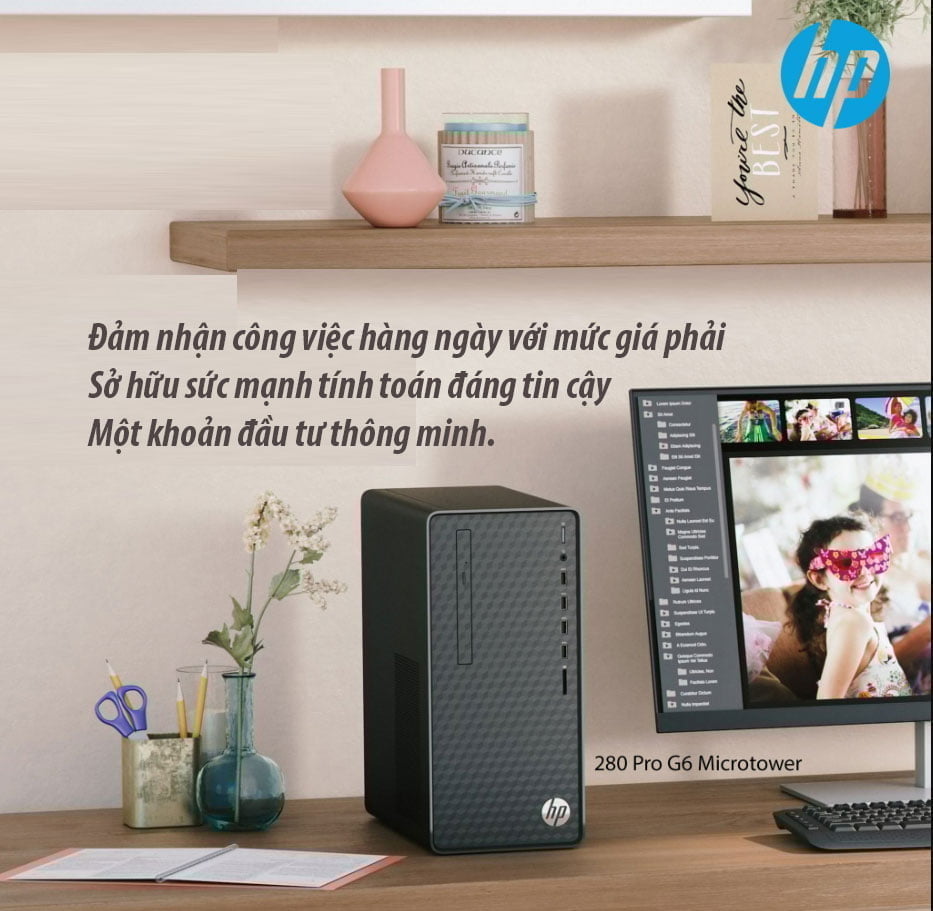 HP 280 Pro G6 Microtower - Hiệu năng mạnh mẽ, ổn định, giá cả phải chăng, khoảng đầu tư thông minh