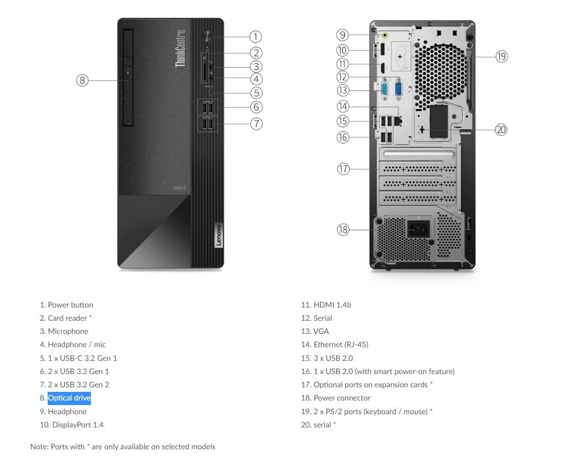 Máy tính để bàn Lenovo ThinkCentre Neo 50T 11SE004NVA I5-12400/ 4GB/1TB