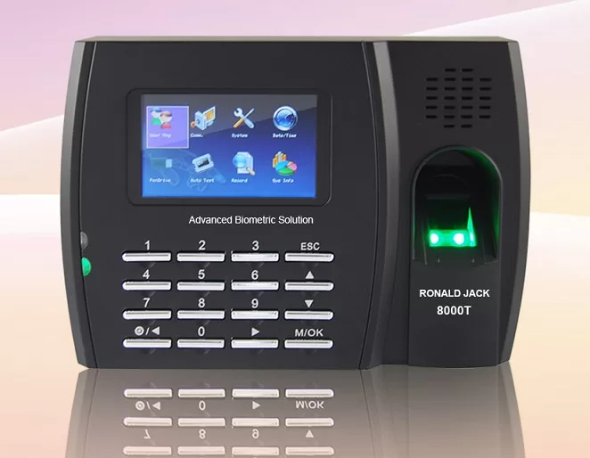 Máy chấm công vân tay và thẻ cảm ứng RONALD JACK 8000T