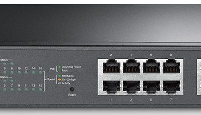 16-Port Gigabit Easy Smart PoE with 8-Port PoE+ Switch TP-LINK TL-SG1016PE