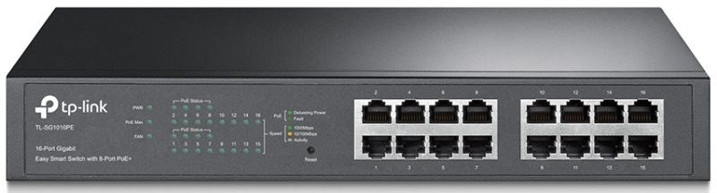 16-Port Gigabit Easy Smart PoE with 8-Port PoE+ Switch TP-LINK TL-SG1016PE