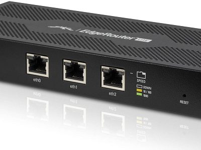 3-Port Gigabit Ethernet Router 802.1q VLAN UBIQUITI EdgeRouter ER-Lite-3