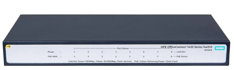 HP 1420 OfficeConnect 8-port Gigabit PoE+ Switch JH330A