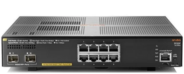 HP 2930F 8G PoE+ 2SFP+ Switch JL258A