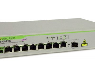 8-port 10/100TX Unmanaged PoE Switch ALLIED TELESIS AT-FS708/POE