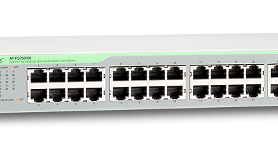 24-port 10/100TX + 2 10/100/1000T + 2 SFP/1000T Switch ALLIED TELESIS AT-FS750/28
