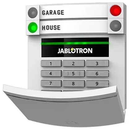 Bảng điều khiển không dây với đầu đọc từ và bàn phím JABLOTRON JA-153E