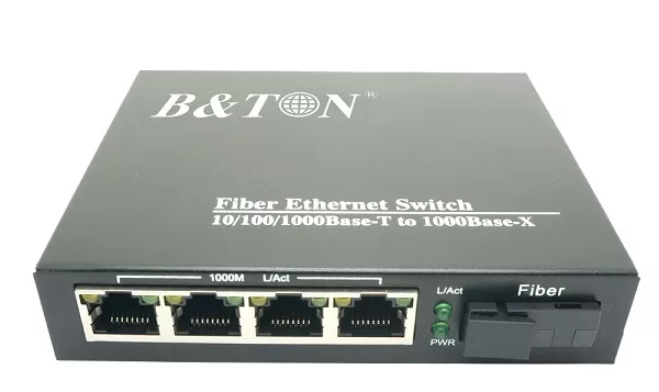 Chuyển đổi Quang-Điện Media Converter Unmanaged Fiber Switch BTON BT-924GS-20