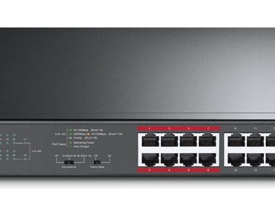 16-Port 10/100Mbps + 2-Port Gigabit Unmanaged PoE Switch TP-LINK TL-SL1218MP