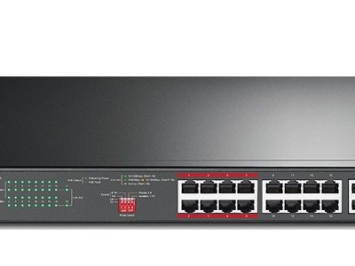 16-Port PoE+ 10/100Mbps + 2-Port Gigabit Switch TP-LINK TL-SL1218P