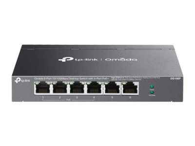 Omada 6-Port 10/100Mbps Desktop Switch with 4-Port PoE+ 1