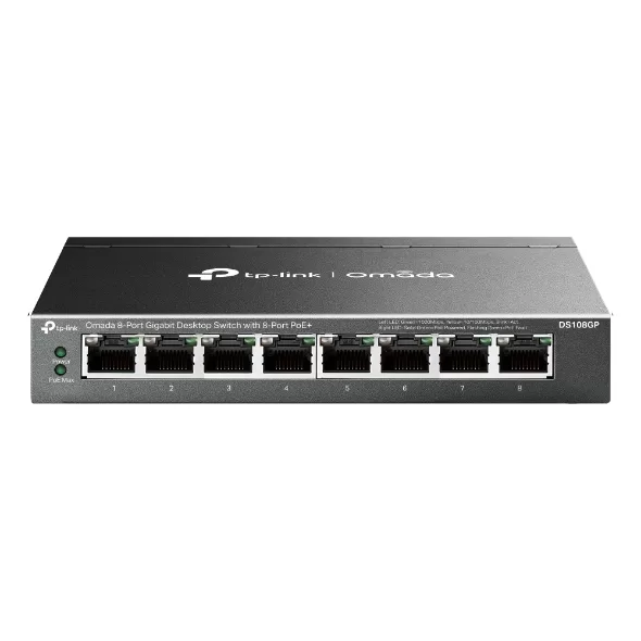 Omada 8-Port Gigabit Desktop Switch with 8-Port PoE+ 1