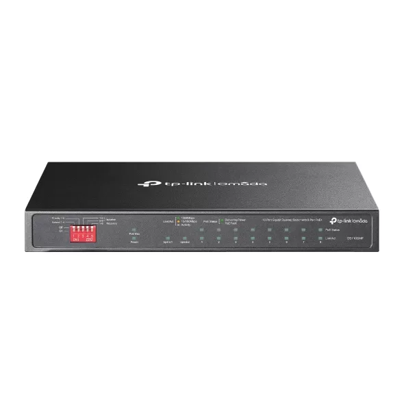 Omada 10-Port Gigabit Desktop Switch with 8-Port PoE+ 1