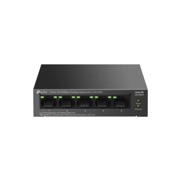 5-Port 10/100Mbps Desktop Switch with 4-Port PoE 1