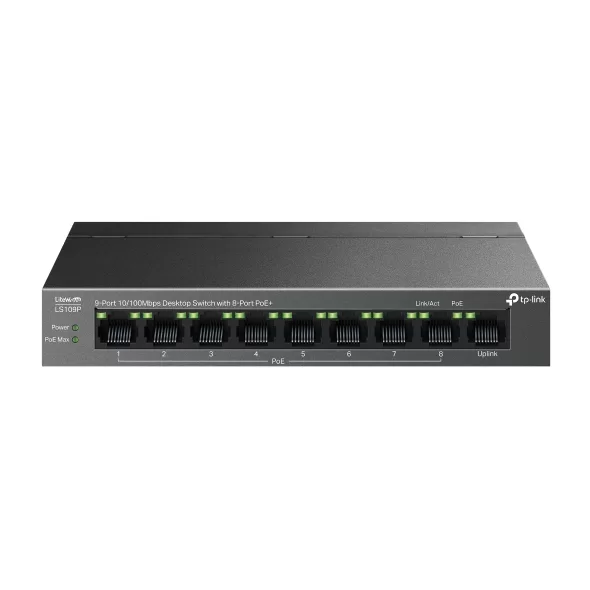 9-Port 10/100Mbps Desktop Switch with 8-Port PoE+ 1