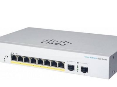 8-port Gigabit Ethernet + 2-port Gigabit SFP PoE Smart Switch CISCO CBS220-8P-E-2G-EU