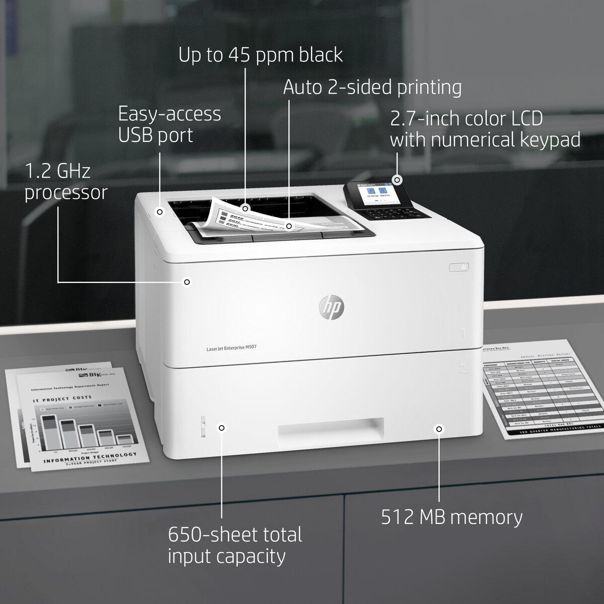 Máy in HP LaserJet Enterprise M507dn 1PV87A