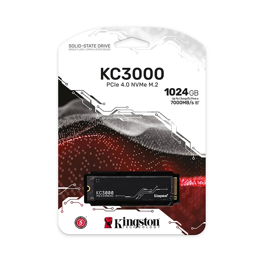 Ổ cứng SSD Kingston KC3000 1024GB NVMe M.2 2280 PCIE 4.0 (SKC3000S/1024G)