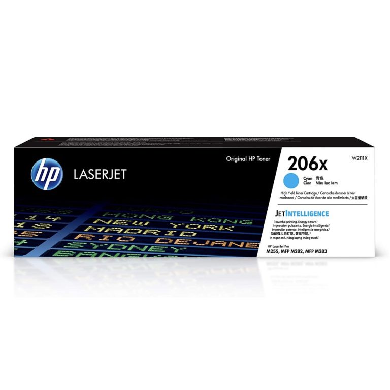 Mực in HP 206X LaserJet M255-M282-M283 Cyan W2111X