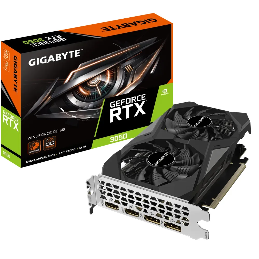 Card màn hình GIGABYTE GeForce RTX 3050 WINDFORCE OC 6G (GV-N3050WF2OC-6GD)