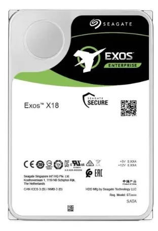 Ổ cứng Seagate EXOS X18 16TB SATA 6GB/S 7.2K 512E 256MB 3.5" + TRAY