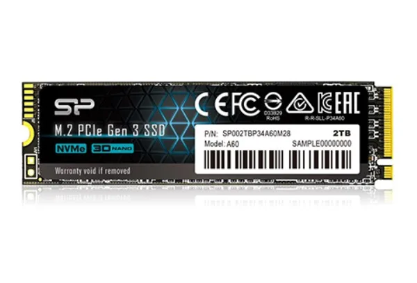 Ổ cứng gắn trong SSD Silicon Power A60 2TB M.2 2280 PCIE SP002TBP34A60M28