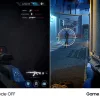 Ở phía bên trái, khi Chế độ chơi game tắt, màn hình trông tối hơn và khó tìm mục tiêu. Mặt khác, khi Chế độ chơi game bật, độ tương phản của màn hình được điều chỉnh và do đó dễ tìm mục tiêu hơn.