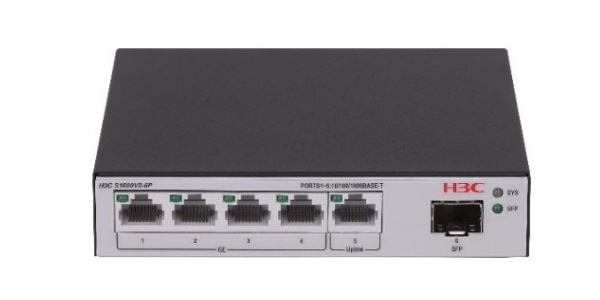 6-Port Gigabit L2 Switch H3C LS-1600V2-6P-GL