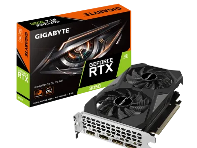 Card màn hình VGA Gigabyte RTX 3050 Windforce OC V2 6GB GV-N3050WF2OCV2-6GD