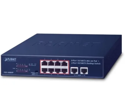 8-Port 10/100TX PoE + 2-Port 10/100TX Desktop Switch PLANET FSD-1008HP