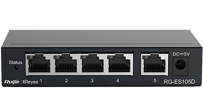 5-port 10/100Base-T Unmanaged Switch RUIJIE RG-ES105D