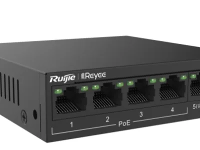 4-Port 10/100Mbps PoE + 2-Port 10/100Mbps Uplink Unmanaged Switch RUIJIE RG-ES106D-P