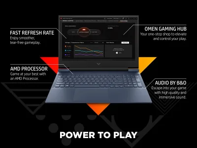 Laptop HP Victus 16-E0177AX AMD Ryzen 5 5600H/ 8GB/ 512GB SSD/ 16.1" FHD/ WIN10 - 4R0U9PA