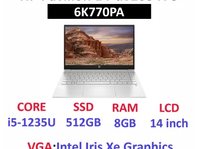 Laptop HP Pavilion 14-dv2034TU 6K770PA (Core i5-1235U | 8GB | 512GB | Intel® Iris® Xᵉ | 14 inch FHD | Windows 11 Home | Natural silver)