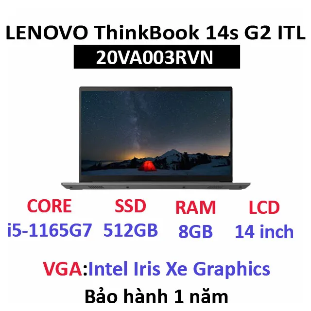 Laptop Lenovo ThinkBook [14s G2 ITL i7 1165G7 | 8GB | 512GB | Window 11 (20VA003RVN)]