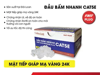 Đầu bấm mạng nhanh RJ45 CAT5 Golden Link GL-20055E