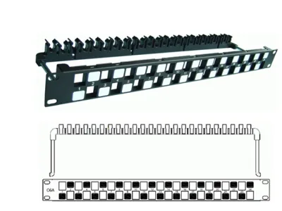 Dintek PowerMAX+ 1U 24P Cat.6A UTP Snap-in Panel (1406-00011)
