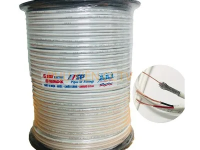 Cáp đồng trục liền nguồn RG59 + 2C SINO RG59/CCS+2CX0.4/SP/TR/CCS/SP