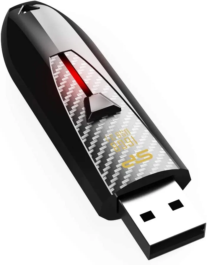 Silicon Power 16GB Blaze B25 USB 3.1 Flash Drive Black SP016GBUF3B25V1K