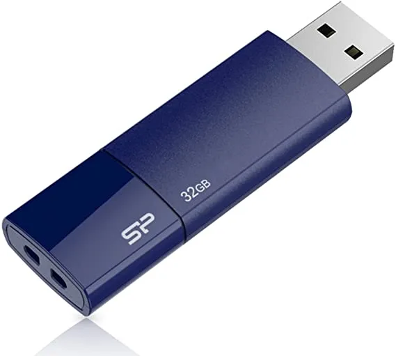 USB Silicon Power Ultima U05 32GB USB 2.0 Flash Drive - Deep Blue SP032GBUF2U05V1D