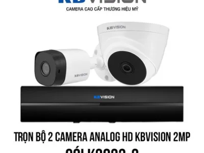 Trọn bộ 2 camera Analog HD KBVISION 2MP giá rẻ [K2023-2]