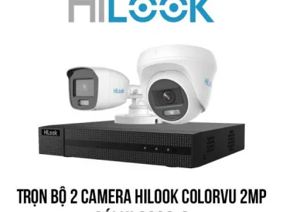 bộ 2 camera HILOOK ColorVu 2MP gói HL2022-3