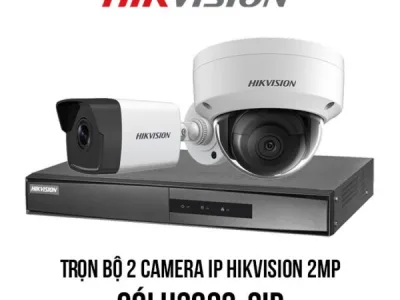 Trọn bộ 2 camera IP Hikvision 2MP giá rẻ [H2023-2IP]