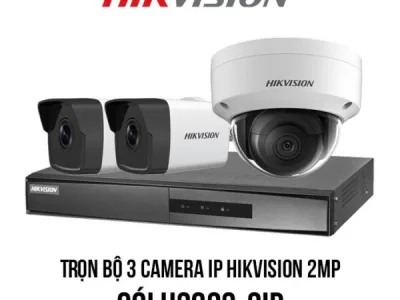 Trọn bộ 3 camera IP Hikvision 2MP giá rẻ [H2023-3IP]