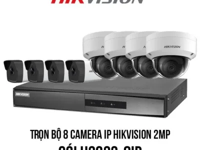 Trọn bộ 8 camera IP Hikvision 2MP giá rẻ [H2023-8IP]