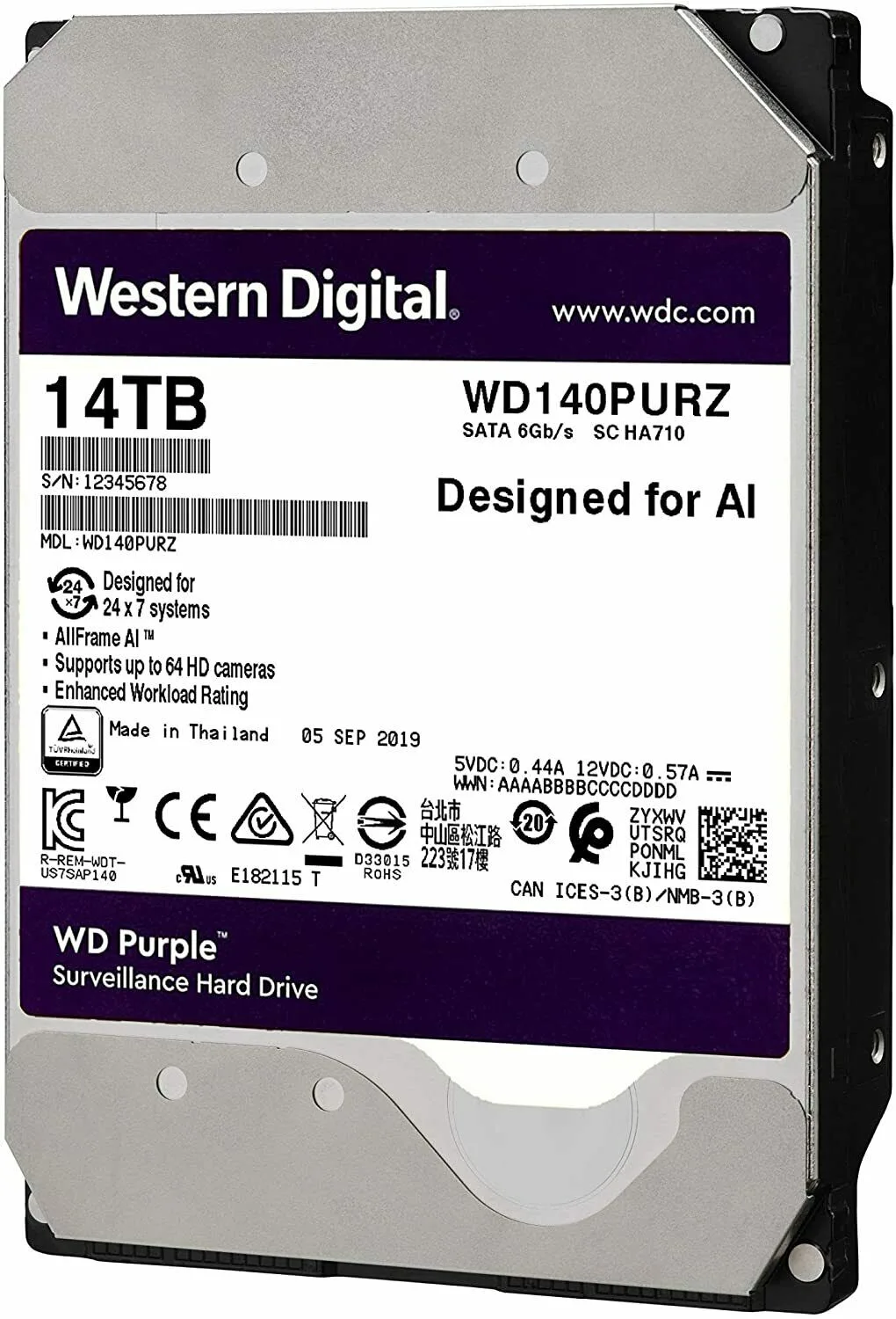 Western 14TB WD140PURZ