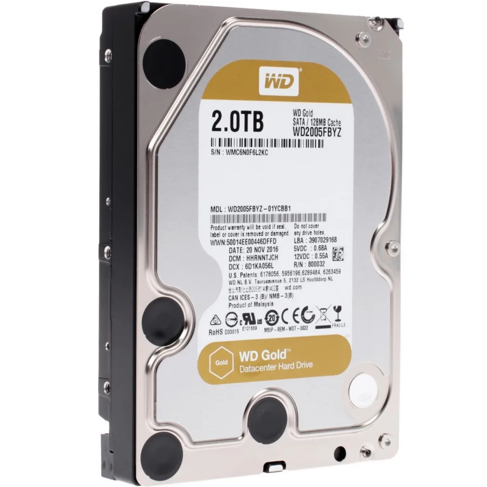 Western 2TB Gold WD2005FBYZ
